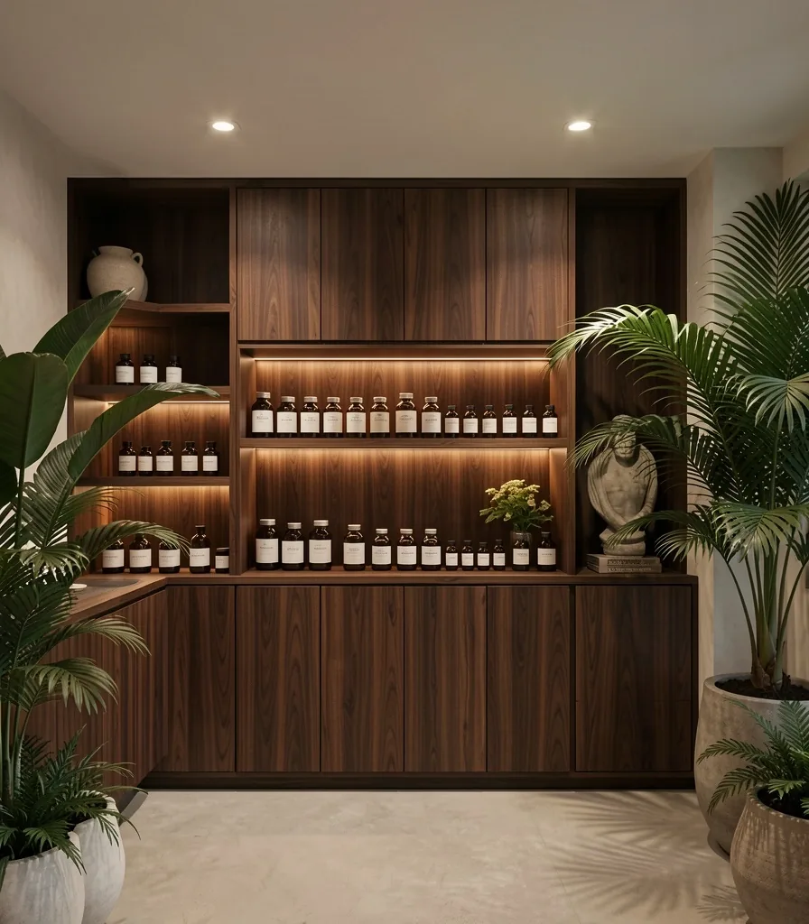 Interior of a natural wellness boutique in Bali